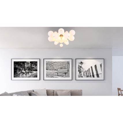 Globo - Candeeiro integrado 3xE14/25W/230V diâmetro 55 cm branco