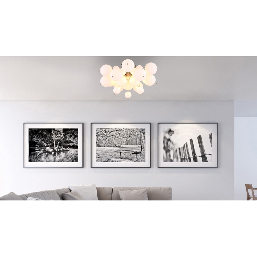 Globo - Candeeiro integrado 3xE14/25W/230V diâmetro 55 cm branco