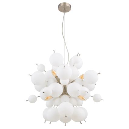 Globo - Candeeiro suspenso 6xE14/25W/230V diâmetro 55 cm branco