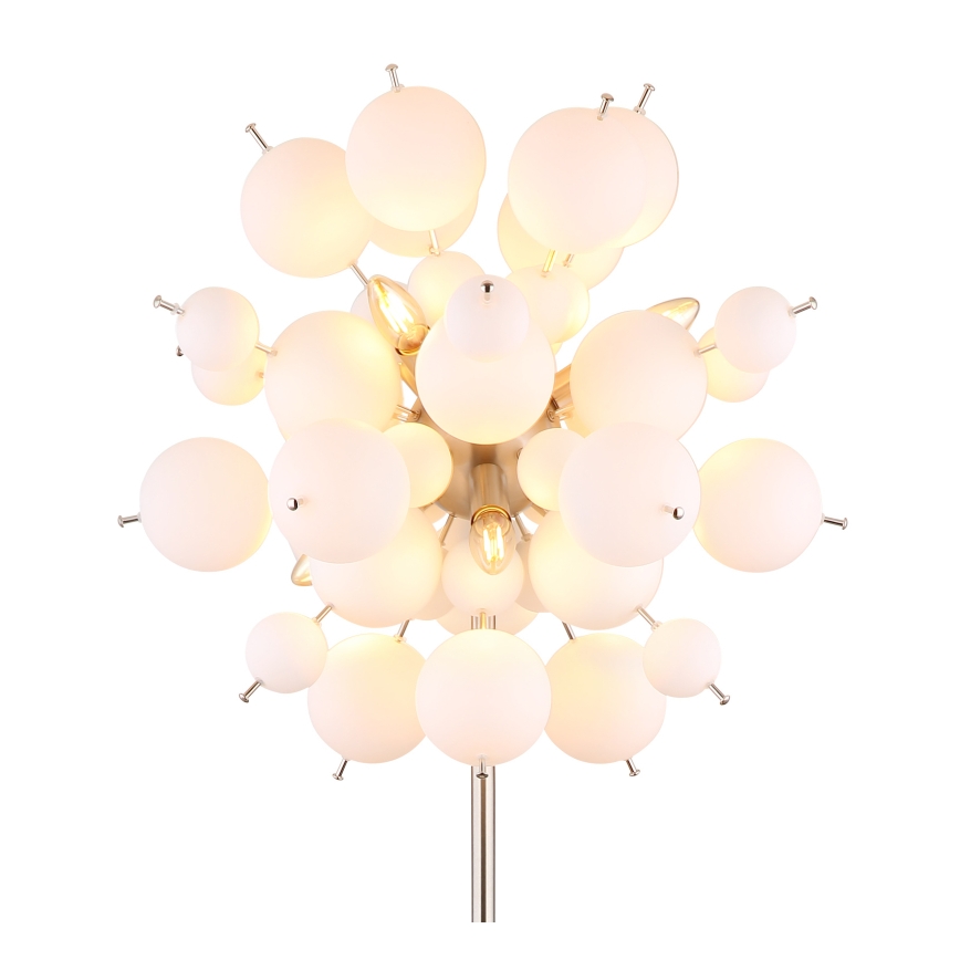 Globo - Candeeiro de chão 6xE14/25W/230V branco