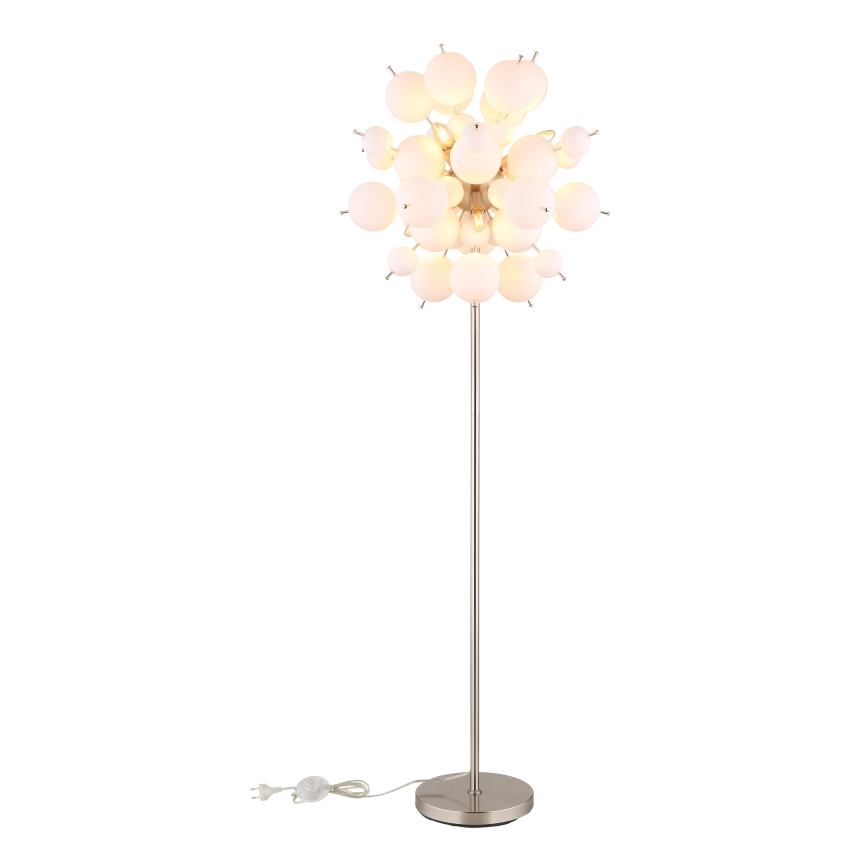Globo - Candeeiro de chão 6xE14/25W/230V branco