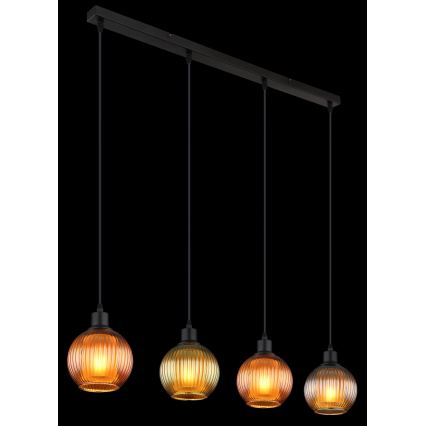 Globo - Candeeiro suspenso 4xE27/25W/230V cobre/verde/azul
