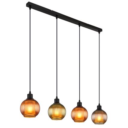 Globo - Candeeiro suspenso 4xE27/25W/230V cobre/verde/azul