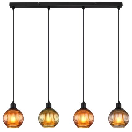 Globo - Candeeiro suspenso 4xE27/25W/230V cobre/verde/azul