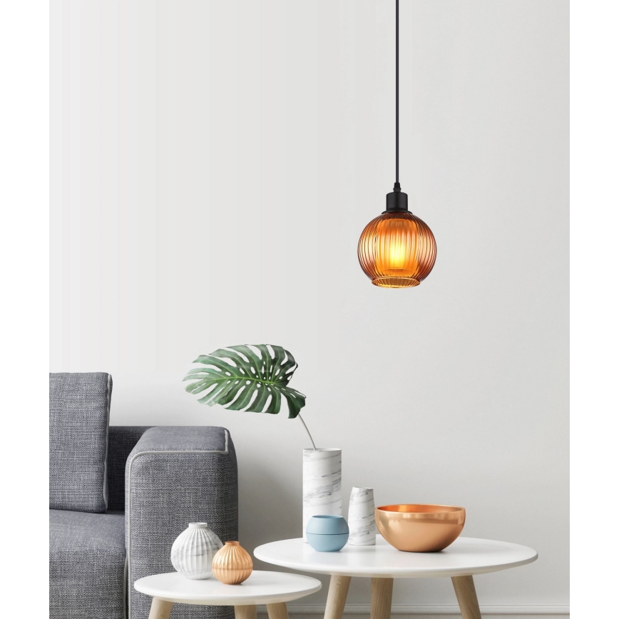 Globo - Candeeiro suspenso 1xE27/25W/230V diâmetro 15 cm cobre