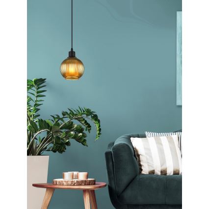 Globo - Candeeiro suspenso 1xE27/25W/230V diâmetro 15 cm verde