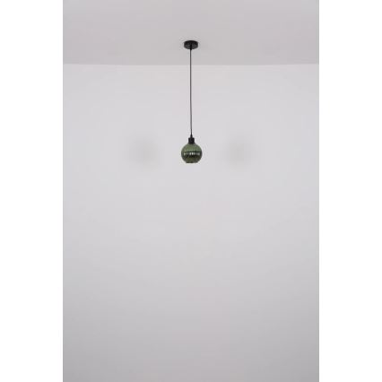 Globo - Candeeiro suspenso 1xE27/25W/230V diâmetro 15 cm verde