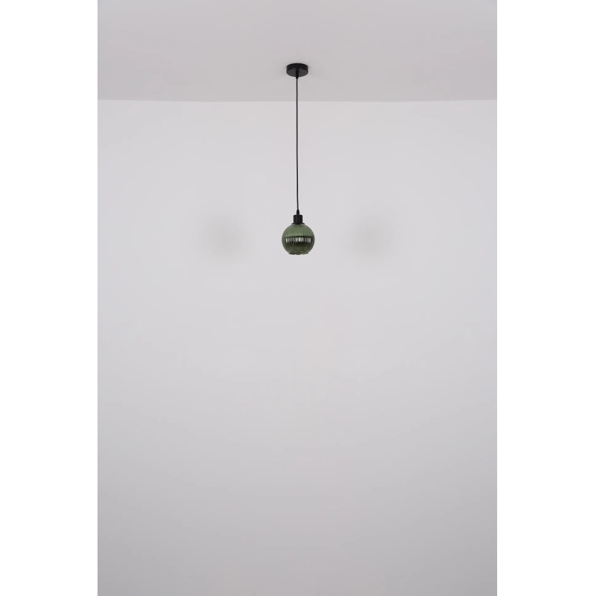 Globo - Candeeiro suspenso 1xE27/25W/230V diâmetro 15 cm verde