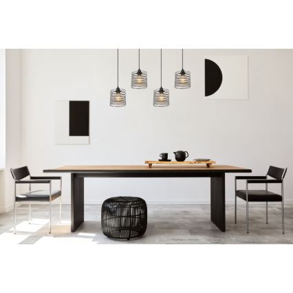 Globo 15640-4H - Candeeiro pendente com cabo TILLY 4xE27/60W/230V preto