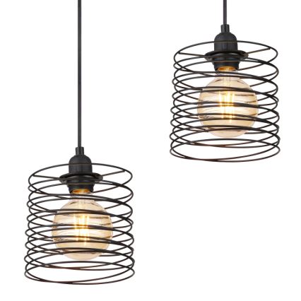 Globo 15640-4H - Candeeiro pendente com cabo TILLY 4xE27/60W/230V preto