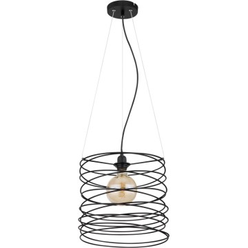 Globo 15640H - Lustre suspenso com cabo TILLY 1xE27/60W/230V preto