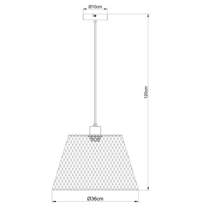 Globo - Candeeiro suspenso 1xE27/40W/230V diâmetro 36 cm
