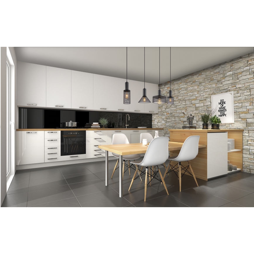 Globo - Candelabro suspenso 4xE27/60W/230V preto