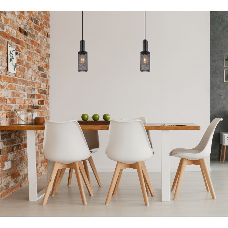 Globo - Candelabro suspenso 1xE27/60W/230V preto