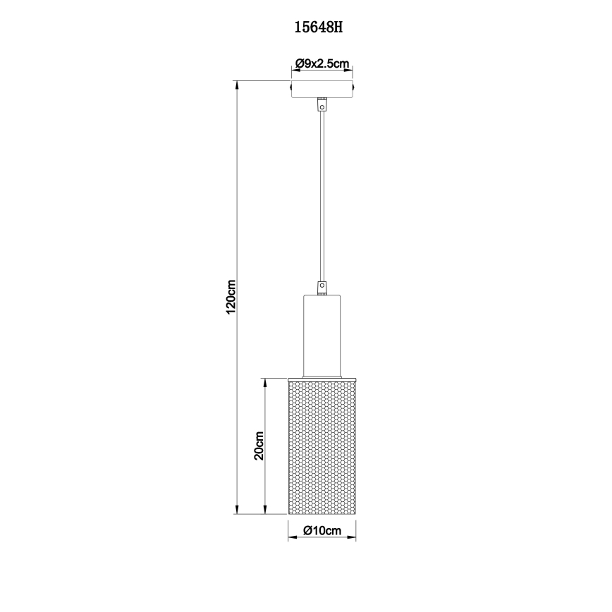 Globo - Candelabro suspenso 1xE27/60W/230V preto