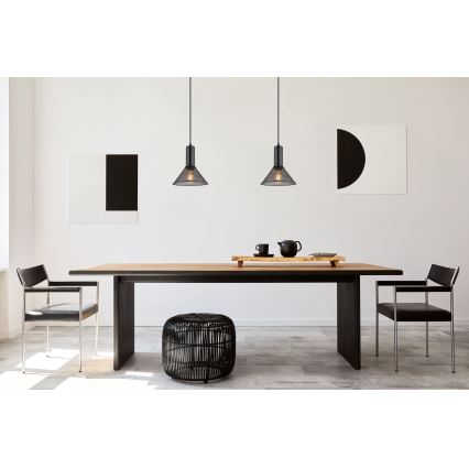 Globo - Candelabro suspenso 1xE27/60W/230V preto