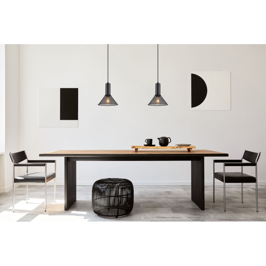 Globo - Candelabro suspenso 1xE27/60W/230V preto