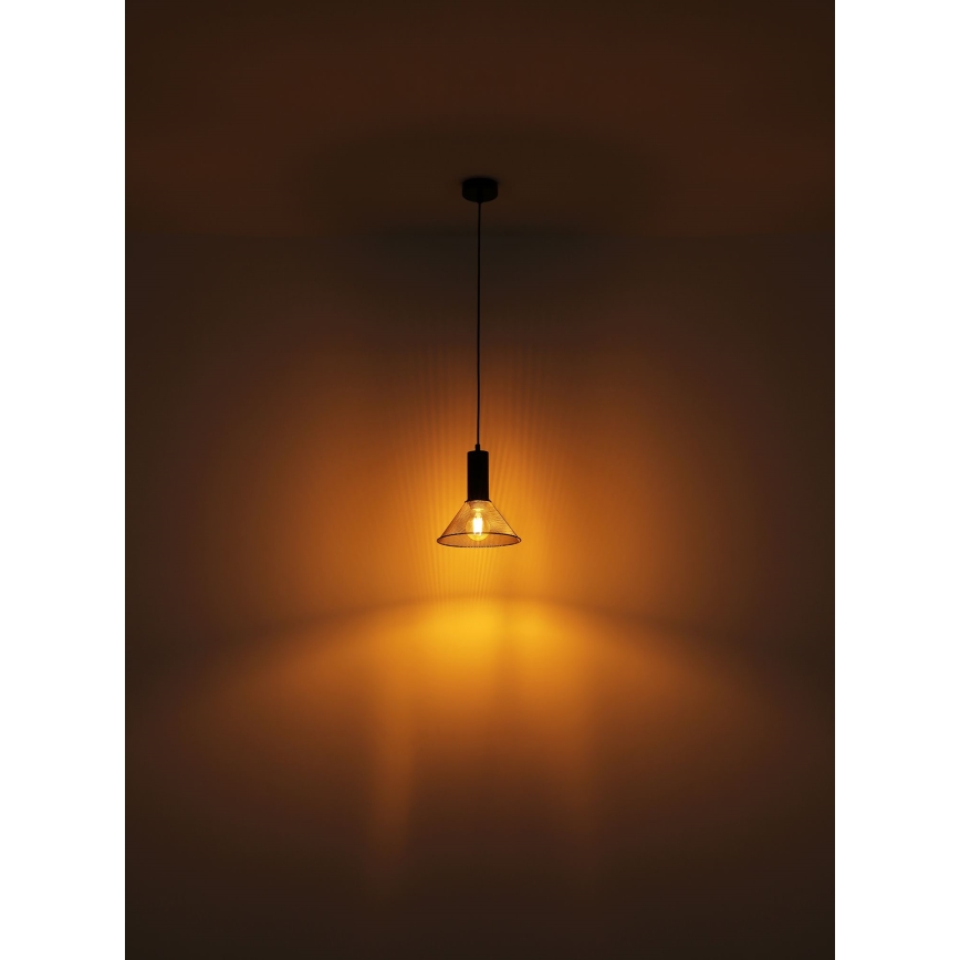 Globo - Candelabro suspenso 1xE27/60W/230V preto