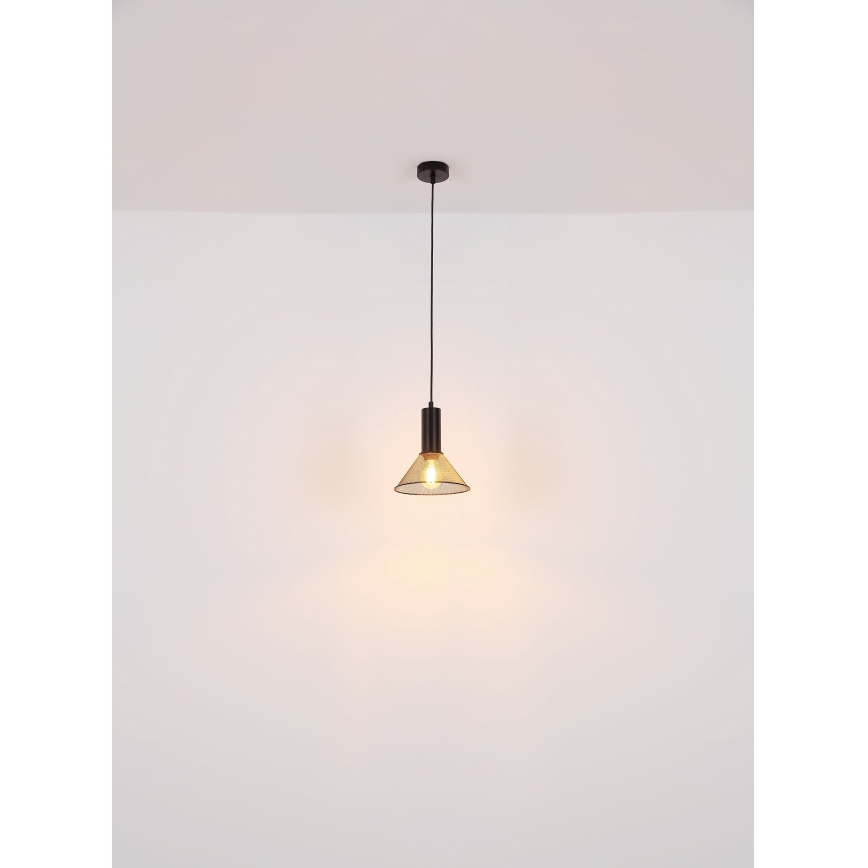 Globo - Candelabro suspenso 1xE27/60W/230V preto
