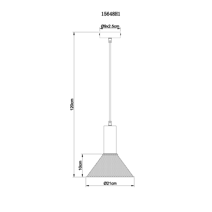Globo - Candelabro suspenso 1xE27/60W/230V preto