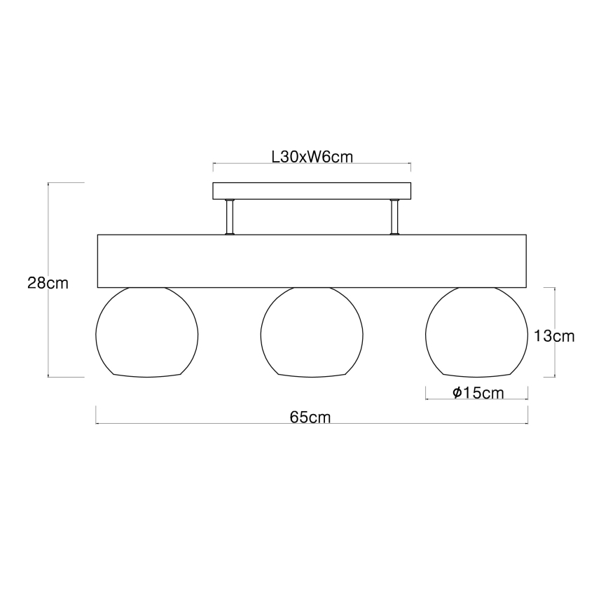 Globo - Candelabro integrado 3xE27/40W/230V