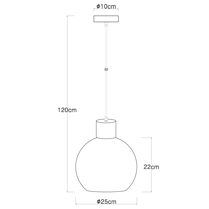 Globo - Candelabro suspenso 1xE27/40W/230V