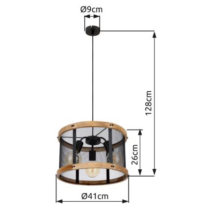 Globo - Candeeiro suspenso 3xE27/40W/230V diâmetro 40 cm
