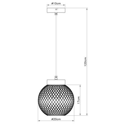 Globo - Candelabro suspenso 1xE27/60W/230V