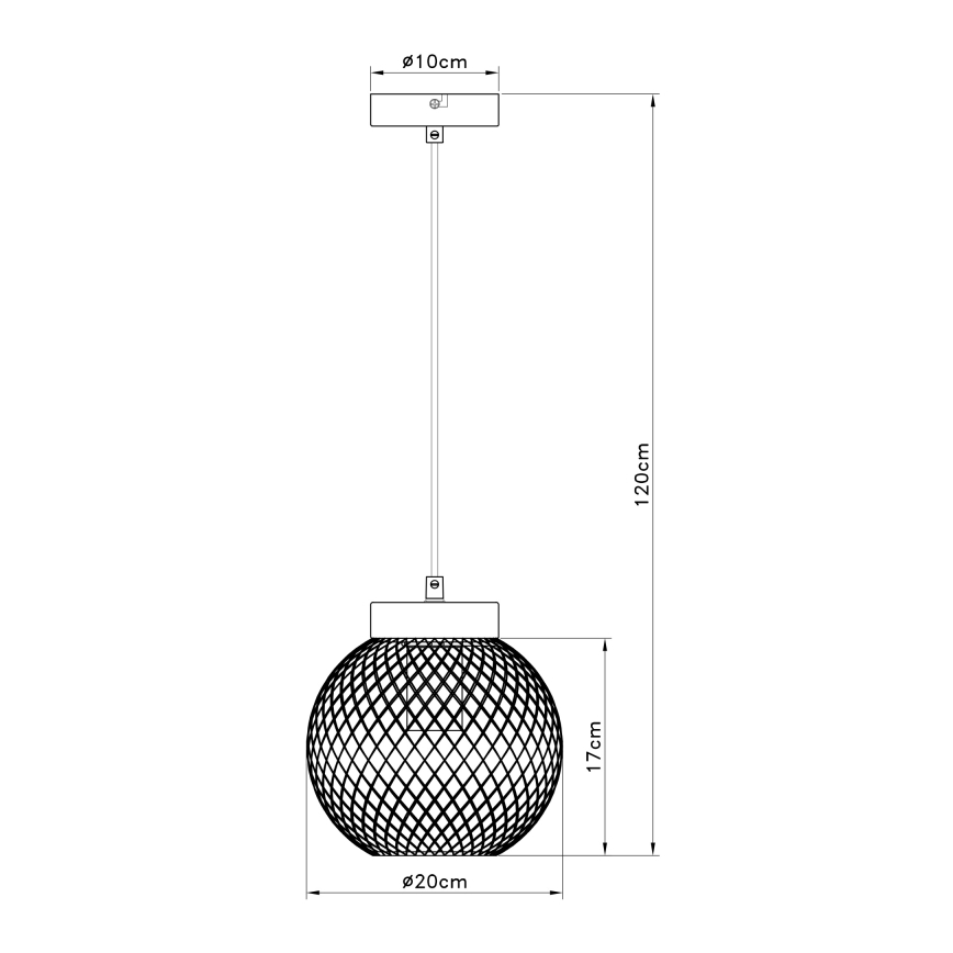 Globo - Candelabro suspenso 1xE27/60W/230V