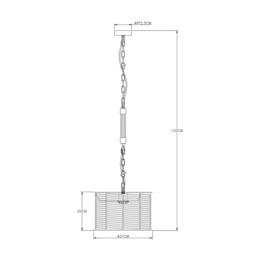 Globo - Candelabro suspenso 1xE27/60W/230V