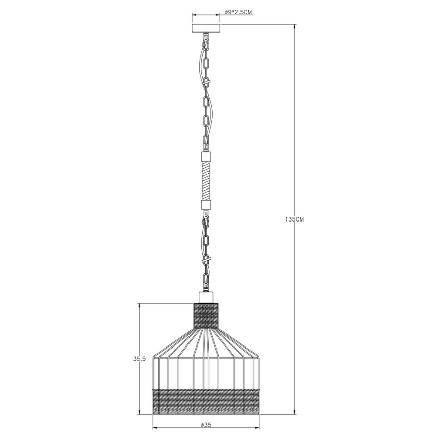 Globo - Candelabro suspenso 1xE27/60W/230V
