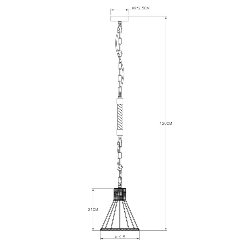 Globo - Candelabro suspenso 1xE27/60W/230V