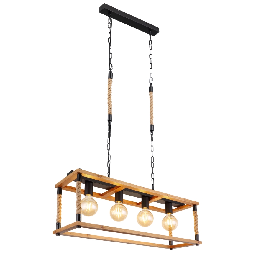 Globo 15691-4H - Candeeiro suspenso VERNON 4xE27/60W/230V