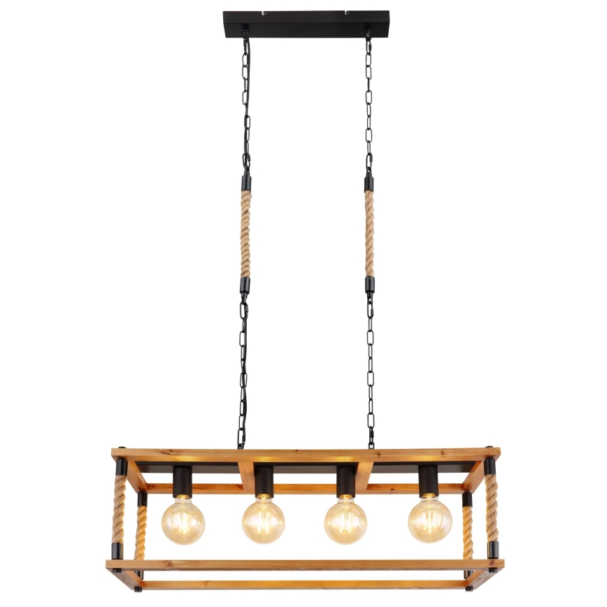 Globo 15691-4H - Candeeiro suspenso VERNON 4xE27/60W/230V