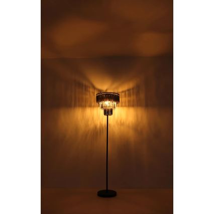 Globo - Candeeiro de chão 3xE27/40W/230V diâmetro 40 cm preto