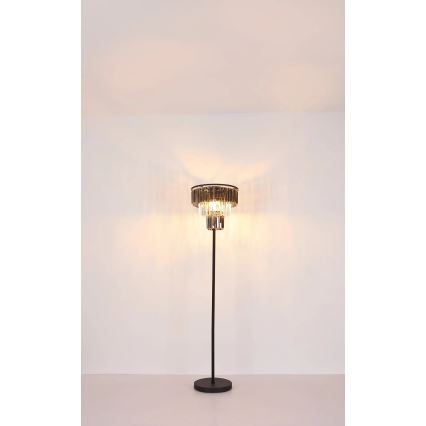 Globo - Candeeiro de chão 3xE27/40W/230V diâmetro 40 cm preto