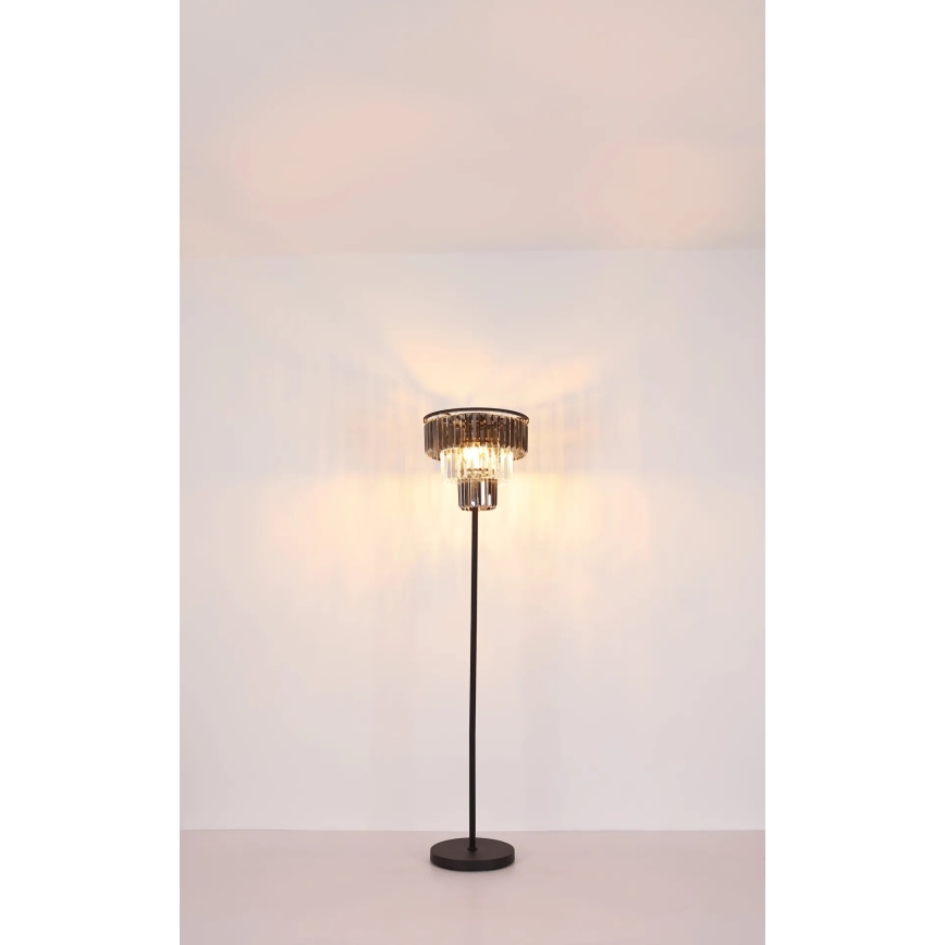 Globo - Candeeiro de chão 3xE27/40W/230V diâmetro 40 cm preto