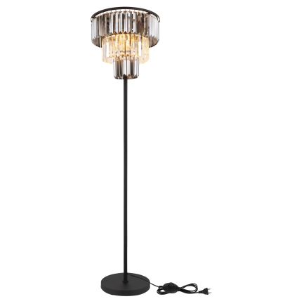 Globo - Candeeiro de chão 3xE27/40W/230V diâmetro 40 cm preto