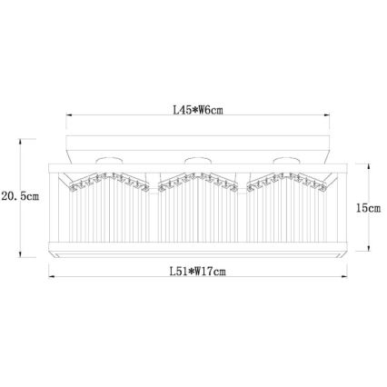 Globo - Plafonier fix cu 3xE27/40W/230V
