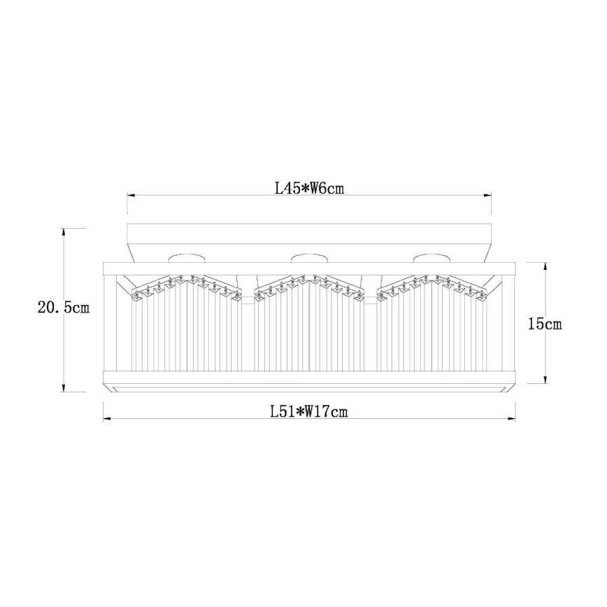 Globo - Plafonier fix cu 3xE27/40W/230V