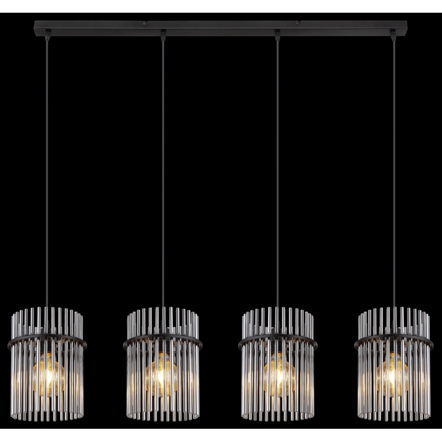 Globo - Candeeiro suspenso 4xE27/60W/230V preto
