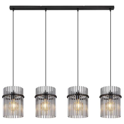 Globo - Candeeiro suspenso 4xE27/60W/230V preto