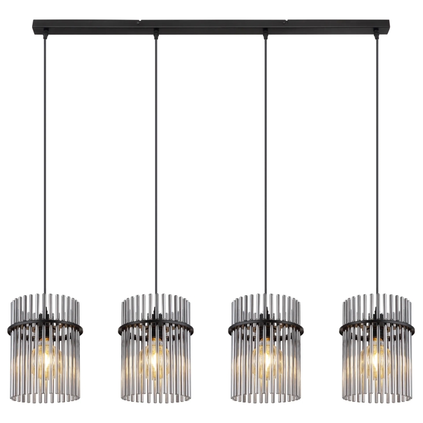 Globo - Candeeiro suspenso 4xE27/60W/230V preto
