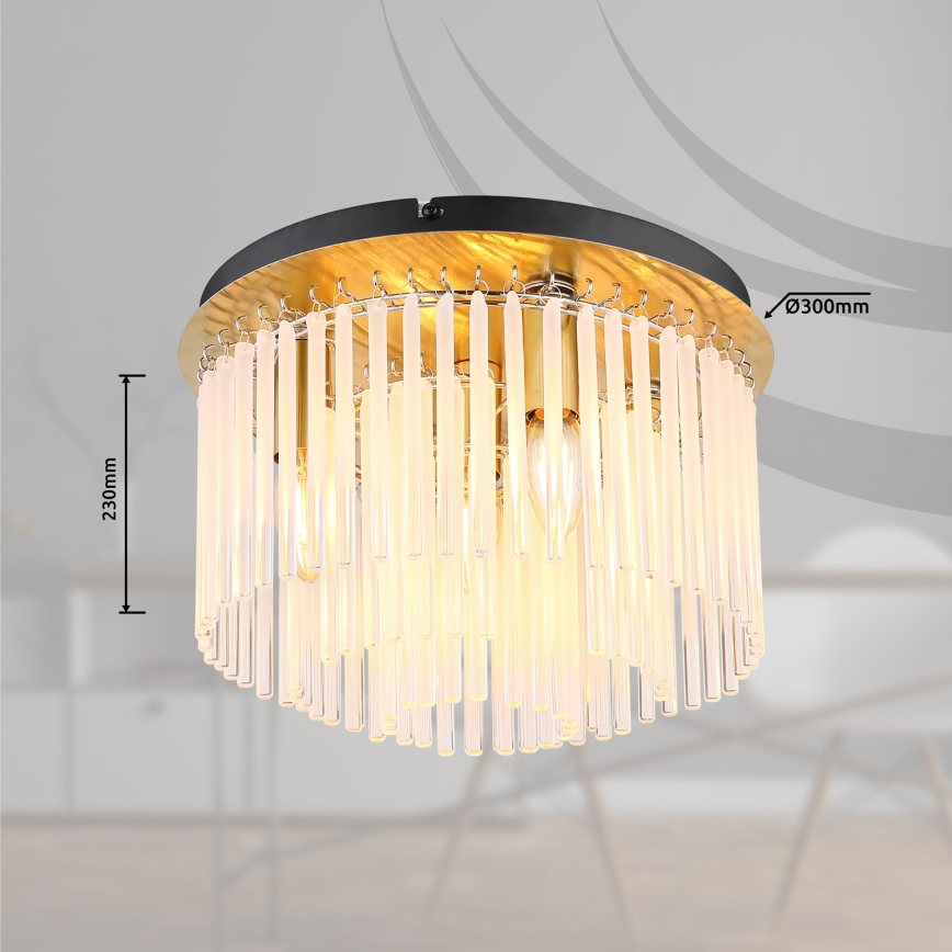Globo - Iluminação de teto 5xE27/60W/230V diâmetro 32 cm dourado