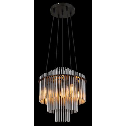 Globo - Candeeiro suspenso 5xE14/40W/230V preto
