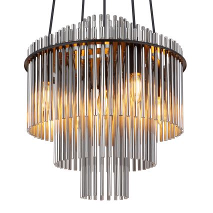 Globo - Candeeiro suspenso 5xE14/40W/230V preto