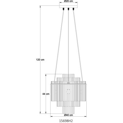 Globo - Candeeiro suspenso 5xE14/40W/230V preto