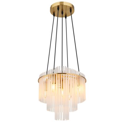 Globo - Candeeiro suspenso 5xE14/40W/230V dourado