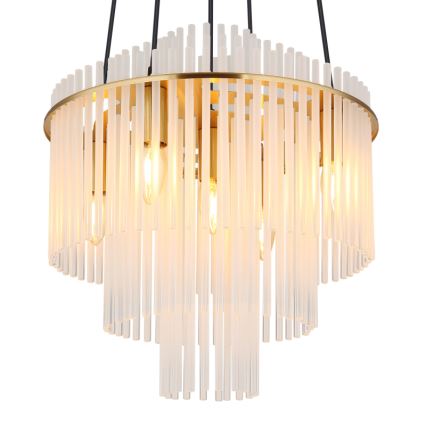 Globo - Candeeiro suspenso 5xE14/40W/230V dourado