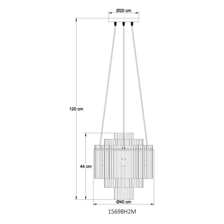Globo - Candeeiro suspenso 5xE14/40W/230V dourado